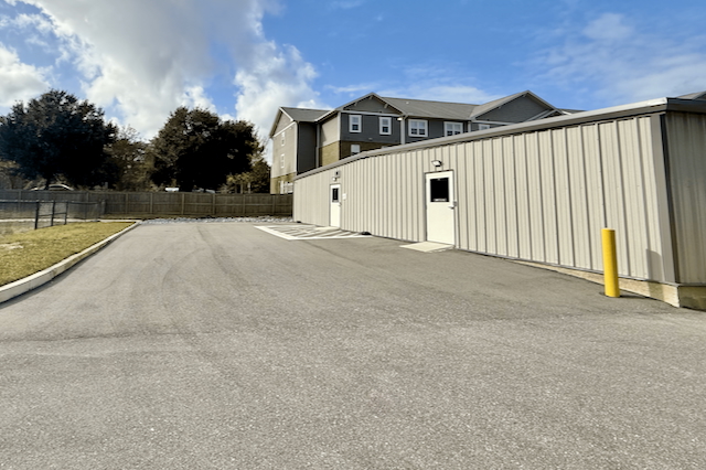 Climate-controlled storage building at Space Savers Storage, 5811 Old Pascagoula Road, Mobile, AL, ideal for residential and business storage needs.